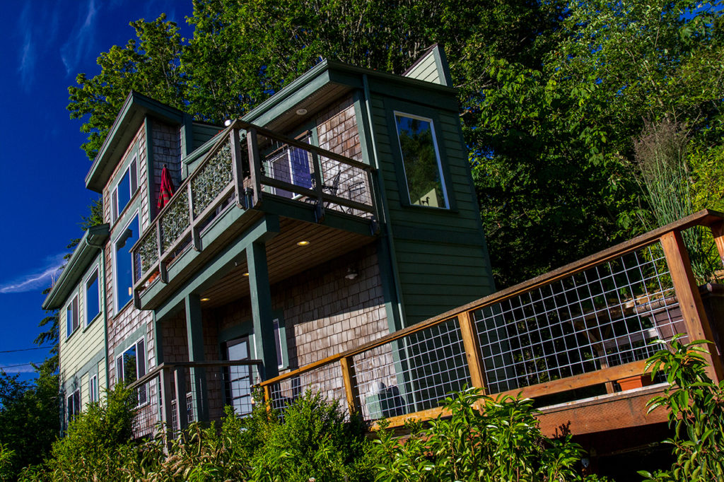 Exterior home with decks in the PNW